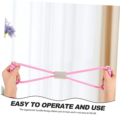 SUPVOX Flat Latex Resistance Band for and Physical Therapy Lightweight Durable Exercise Bands for Stretching and Strength Training Pink4