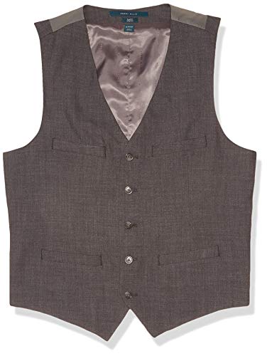 Perry Ellis mens Slim Fit Stretch Sharkskin Suit VestBusiness Suit Vest