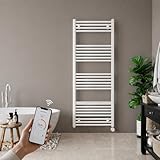 anapont WiFi und Bluetooth elektrischer Badheizkörper 1775x600 - weiß gerade - Handtuchheizkörper - Badheizung elektrisch - Handtuchheizung - Made in Germany