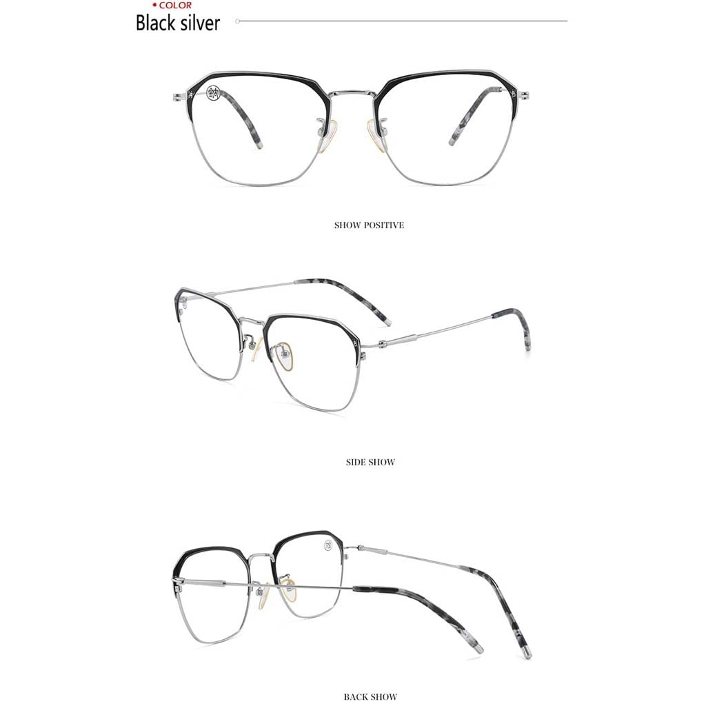 WZX Anti-Blaulicht-Lesebrille aus reinem Titan, Anti-Augenermüdung, Computer-Lesebrille, Gaming-Brille, Nah- und Fern-HD-Ultraleicht-Brille mit DREI Verwendungszwecken, Herren