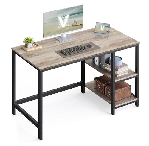 VASAGLE Tisch, Computertisch, Bürotisch, 120 x 60 x 76 cm, moderner Stil, für Arbeitszimmer, Schlafzimmer, Wohnzimmer, Greige-schwarz LWD47MB VASAGLE Tisch, Computertisch, Bürotisch, 120 x 60 x 76 cm, moderner Stil, für Arbeitszimmer, Schlafzimmer, Wohnzimmer, Greige-schwarz LWD47MB