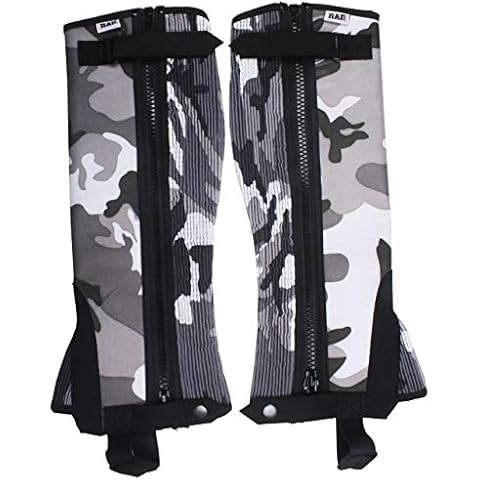 RAD The Ultimate Strength Horse Riding Half Chaps Amara Gaiters Equestrian Unisex Amara half chaps Men Women (Grey Camo, Medium) Cover