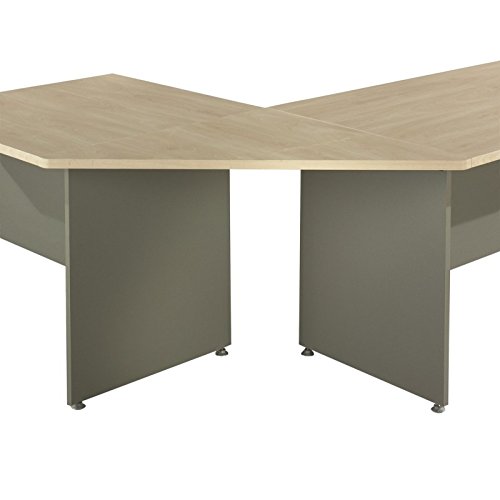 SIMMOB Angle de Liaison pour Bureaux Winch Hêtre