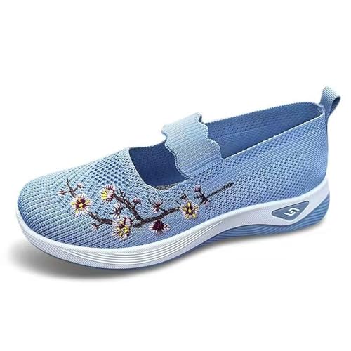 Genérico Pasear Casual Sneakers,Zapatos Mujer Comodos y Ligeros Comdodas Elegantes Zapatos Horma Extra Ancha con Soporte de Arco Malla Zapatillas Depotivas Cualquier Ocasion
