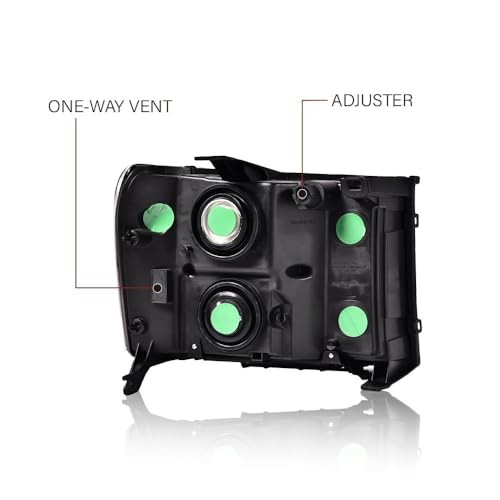 Image of GRAND ORANGE Headlights Assembly Compatible with GMC Sierra 1500 2007-2013, Fit GMC Sierra 2500HD 3500HD 2007-2014 22853029, 25799193, 22853030 Headlamps Clear lens Chrome Housing Amber Reflector