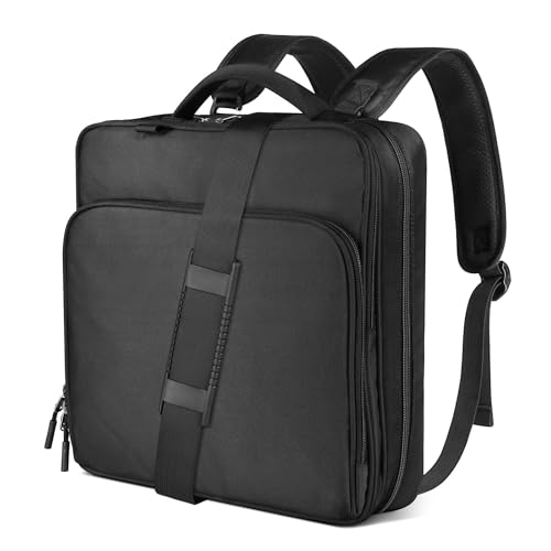 Zipper Binder Bag, 2-inch 3-Rings with Multiple Pockets File Folder - 500 Sheet Capacity, Up to 14‘’ Laptop and Tablet, Detachable Backpack Straps & Shoulder Use for School