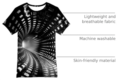 Image of uideazone Tshirts for Boys Kids Short Sleeve T-Shirt 3D Graphic Tee Shirts Tops Clothes 4-16 Years