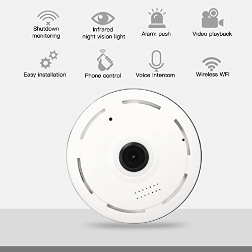 Asixxsix ASIXXSIX20WPIYNSDZ-12 360 Degree Panoramic Webcam Hd 1080P Dome Surveillance Camera Fish Eye Security Indoor Outdoor Camera Wide Angle Night Motion Detection  thumb #5