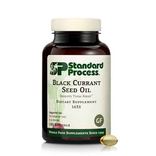 Standard Process Black Currant Seed Oil Dietary Supplement - Gluten-Free Healthy Immune Support - Natural Tissue Care - 180 Softgels