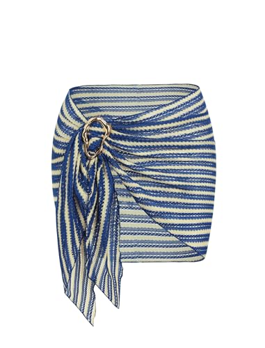 Image of ZAFUL Boho Beach Cover Ups for Women Sarong Coverups Sheer Bikini Chiffon Wraps Skirts for Swimwear