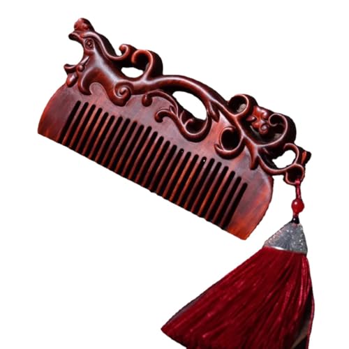 Peigne de santal violet sculpté pour votre routine de massage du soir