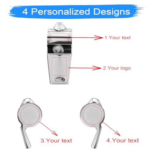 Silbato personalizable con texto y logo grabados miniatura 4