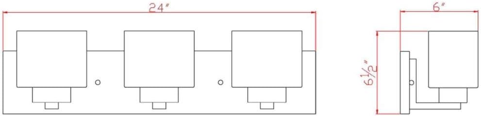 Exclusive Special Design House 579573 Dove Creek Traditional Indoor Dimmable Light with Square Frosted Glass, Bath Combo Kit, Satin Nickel
