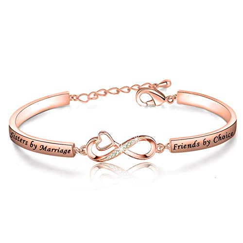 Image of CENWA Sisters by Marriage Friends by Choice Bracelet Best Sisters in Law Gift Maid of Honor Gift Wedding Bracelet Gifts for