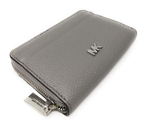 Michael Kors Jet Set Leather Zip Around Bifold Wallet (Black)