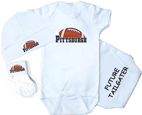 Future Tailgater 3 Piece Baby Clothing Set for Pittsburgh Football Fans