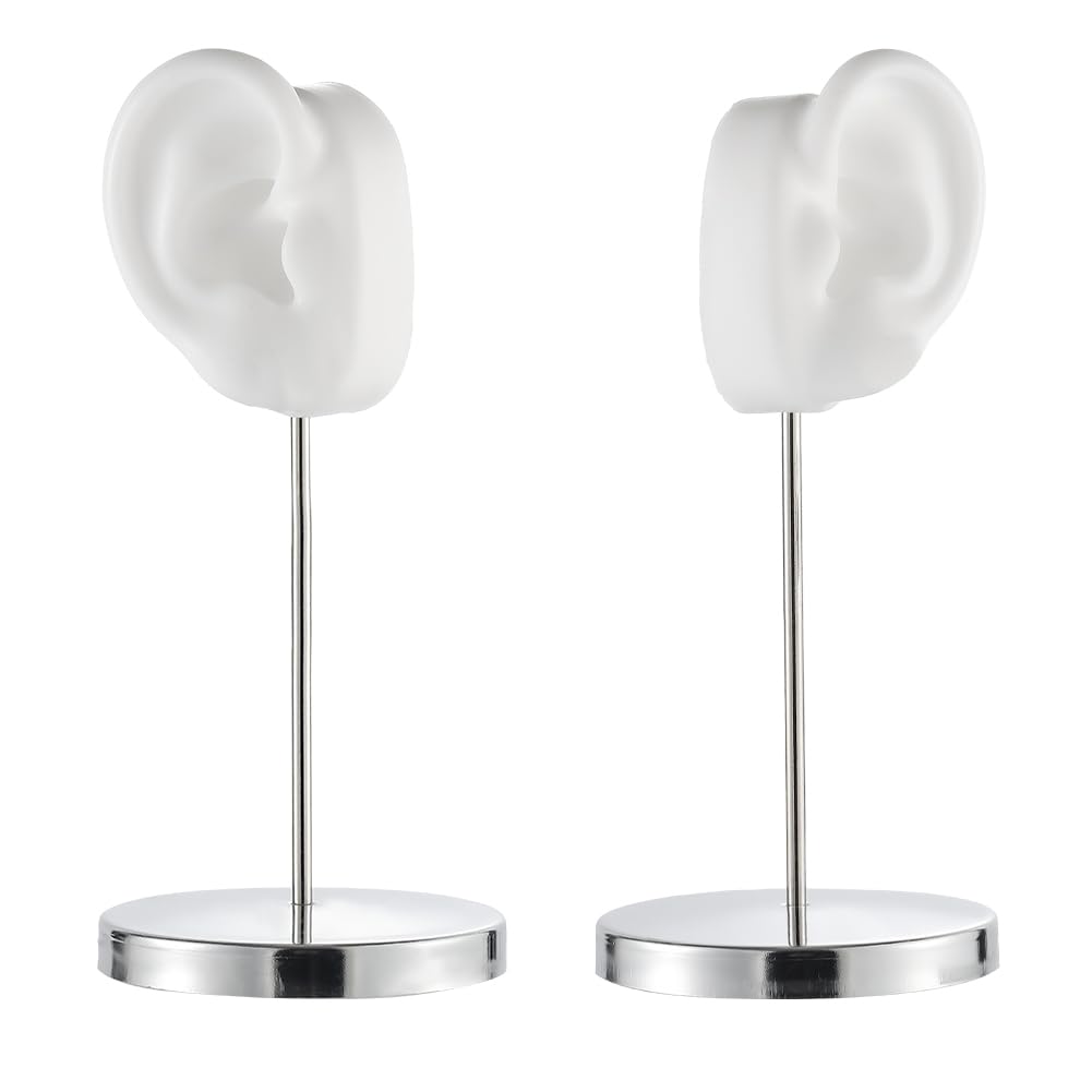 SUNNYCLUE 2 stile Espositore per Orecchini A Forma di Orecchio Portaorecchini In Silicone Organizer Bianco In Silicone Espositore per Gioielli Espositore per Vendita Espositore per Orecchini Espositor