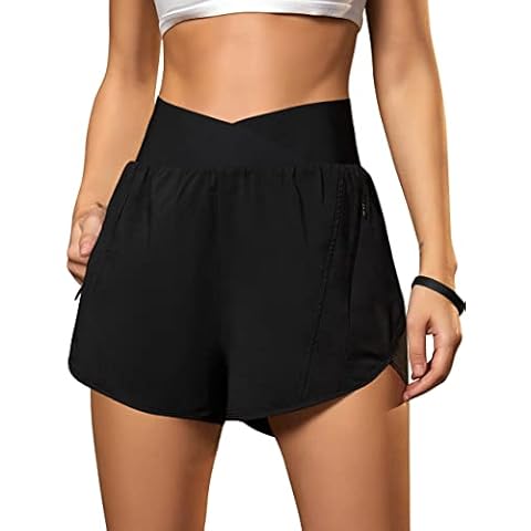 Blooming Jelly Women's High Waisted Workout Shorts Cover