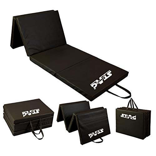 Image of STAG Multi-Purpose Foldable Fitness MAT 180 CM X 90 CM X 40 MM | Use as Tumbling mat, Gymnastics mat, Crash pad | Thick Foam | for Both Men and Women