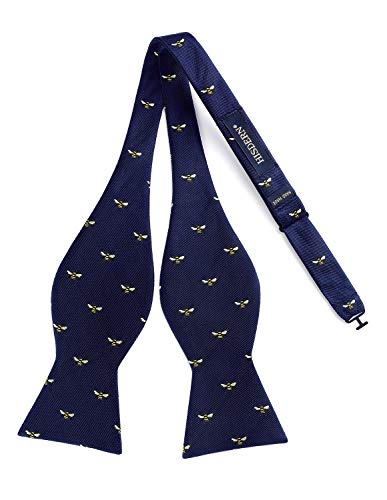 Image of HISDERN Bow Ties for Men Self Tie Animal Bowties Pocket Square Woven Silk Fun Bowtie Handkerchief Set for Wedding Party