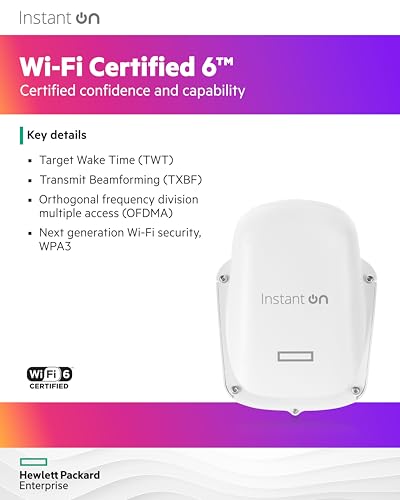 Image of HPE Networking Instant On Access Point AP27 2x2 WiFi 6 Outdoor Wireless Access Point (3 Pack) | Power Source Not Included | US Model (S1T36A-3PACK)