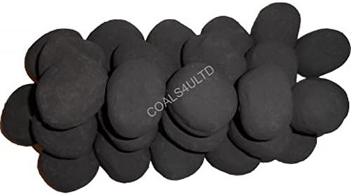 Coals 4 You 18 6CMP 18 6 DIFFERENT COLOURS Gas Fire Replacement Ceramic Pebbles Replacements/Bio Fuels/Ceramic/Boxed (White BEIGE GREY BLACK BROWN DUCK EGG)