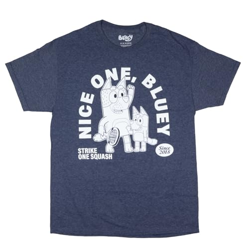 Bluey Shirt Men's Nice One Strike and Squash Adult Short Sleeve Graphic Tee for Men and Women