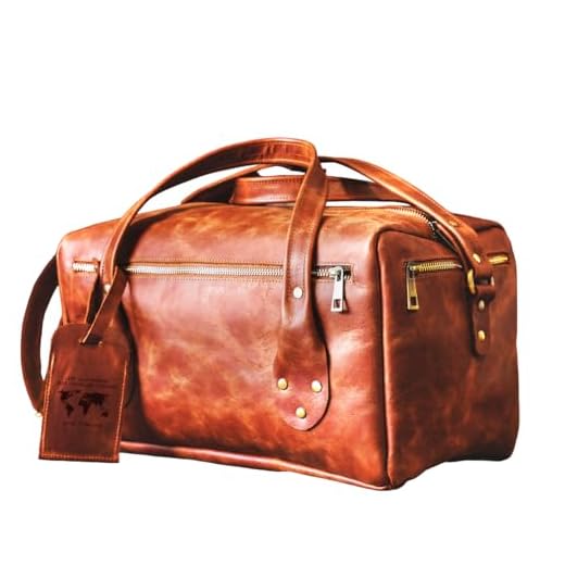 Custom Leather Travel Duffle Bag for Groomsmen