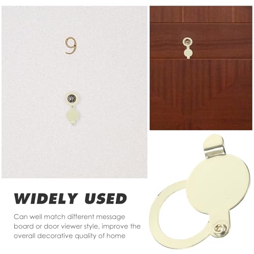 Artibetter 4 piezas Cubierta de privacidad para mirilla de cobre para puertas en apartamentos Protector para mirilla miniatura 6