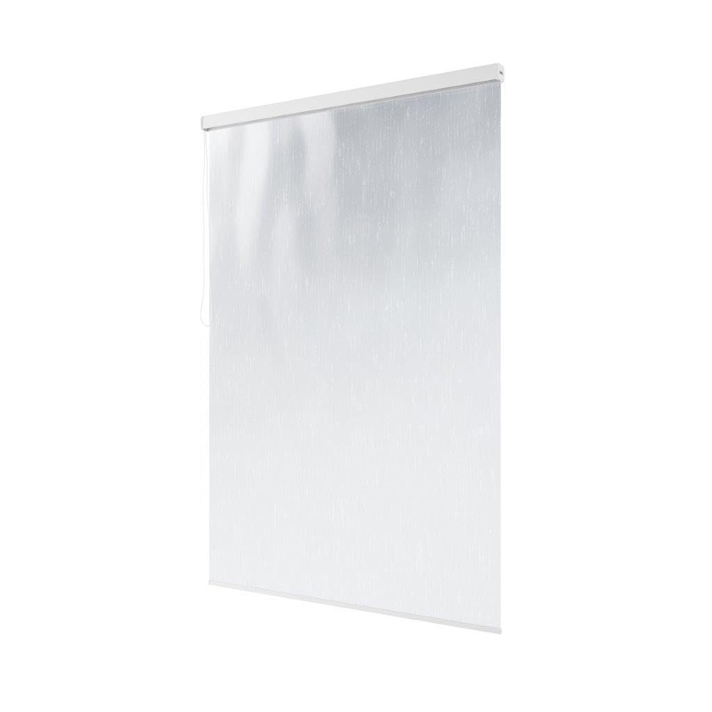 Rideau de douche semi-cassette 14 motifs et 13 largeurs au choix - Noir, vert, blanc, transparent, bleu, gris clair (Milky Drops, 150 x 240 cm)