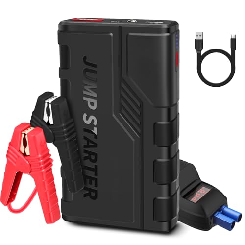 Jump Starter Power Pack, 1500A Car Battery Booster Jump Start er for 12V Vehicle, Car Jump Starter Power Bank with LED, and Jump Leads for Up to 7.0L Gas and 5.5L Diesel Engines