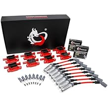 DRAGON FIRE Performance Ignition Power Pack Coils Iridium Spark Plugs Plug Wires OEM Replacement for GM, Chevy, GMC, Cadillac 5.3L 6.0L V8 Fits 1999-2013 Silverado, Sierra, Tahoe, Suburban, Escalade