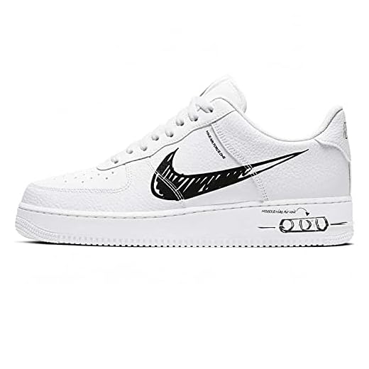 Nike Herren CW7581-101 Sneaker, Blanco Negro, 43 EU