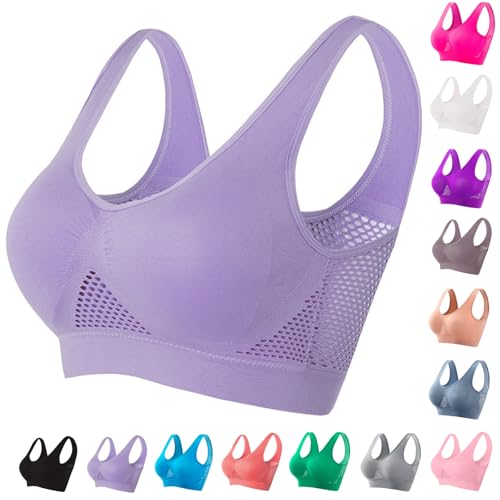 Breathable Anti-Sagging Breasts Sports Bras for Women Cooling Com...