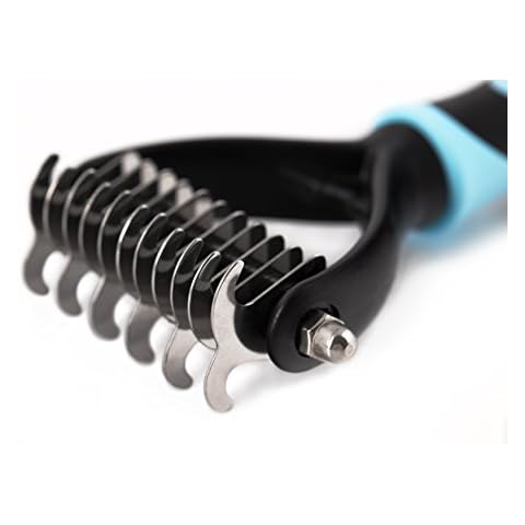 DakPets Cat & Dog Grooming Tool | All-In-One Metal Undercoat Rake, Dematting Tool, Detangling Comb, Fur Shedding Blade, Pet Hair Remover, and Grooming Brush | For Medium to Long-Haired Cats and Dogs Cover