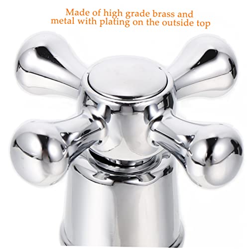 DOITOOL 2Pcs Victorian Style Cross Head Faucet Handles Replacement Set 1/2 Inch Tap Knob Handles for Hot Cold Bathroom Kitchen Basin Tap Repair - Image 4