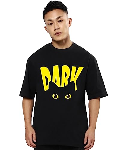 Image of Mens Oversized Printed Half Sleeve Branded Cotton T-Shirt for Mens || Back Printed t Shirts for Men || Oversized t Shirts for Men
