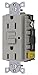 Bryant Electric GF15GYLA 15-Amp 125-volt Commercial-Residential, LED Indicator Non Tamper-Resistant Duplex GFCI Receptacle, Gray