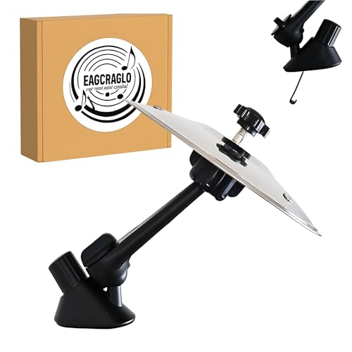 Car cymbal air vent, Mini Drum Crash Cymbal, Ventilated Mounted Drum Percussion Instrument, Easy to Install (Silver, 14 cm Dia.)