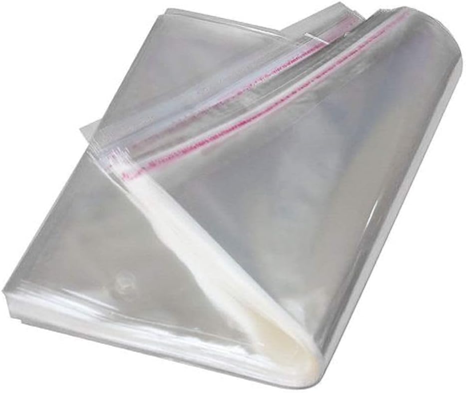 Securement Plastic Transparent Poly Bags For Packing Saree Cloth Sealable | Used For Saree Packing, Shirts Packing,Bopp Poly Bags Self Adhesive (100, 14x18)