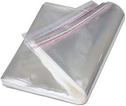 Securement Plastic Transparent Poly Bags For Packing Saree Cloth Sealable | Used For Saree Packing, Shirts Packing Etc. Bopp Poly Bags Self Adhesive (100 Pcs) (14 X 18 inches)