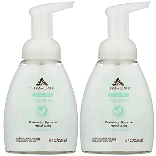 Essentials Foaming Glycerin Hand Soap, Tea Tree, 8-Fluid Ounce, Pack of 2