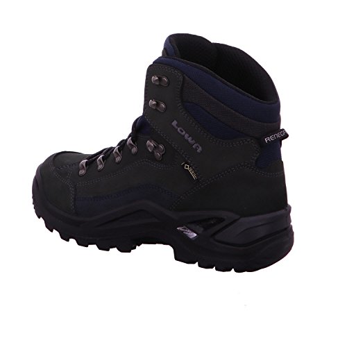 Image of LOWA Mens Renegade GTX Mid Dark Grey Navy Boots 11.5 US