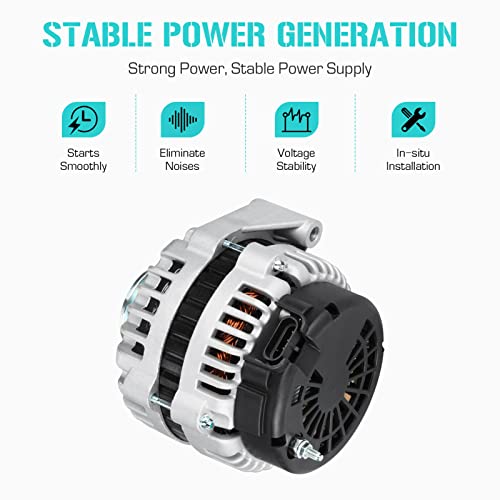 New Alternator Fit for Chevrolet Silverado Truck Van Isuzu Hummer Saab 2003-2005, Fit for Chevy Avalanche Express Suburban Sierra Savana 1500 2500 3500 2003-2004,Fit for -Rainier 2004-2006, 400-12236 - Image 4