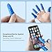 JMU Disposable Nitrile Finger Cots Medium, 100Pcs Latex-Free Powder-Free Finger Protectors, for Beauty, Manicure, Massage, Electronic Repair, Blue