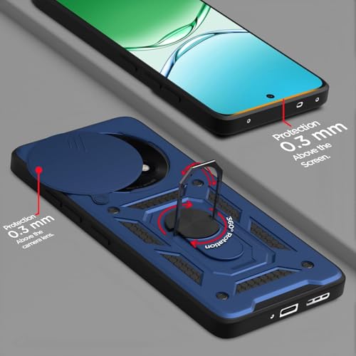 Image of AIBEX Back Cover for Oppo F29 Pro 5G | D10 Tough Armor Case | Sliding Camera Shield | 360 Protection | Kickstand Ring Holder | Military-Grade Shockproof Bumper Case