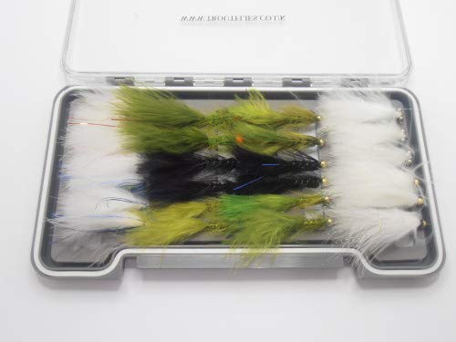 24 Box of Cats Whisker & Flash Damsel Flies, Good selection, Fly Fishing NBX57