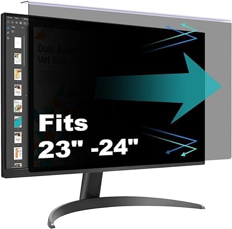 ASHATA Sichtschutzfolie 27 Zoll - Privacy Filter Für PC Monitore Mit Blaulichtschutz