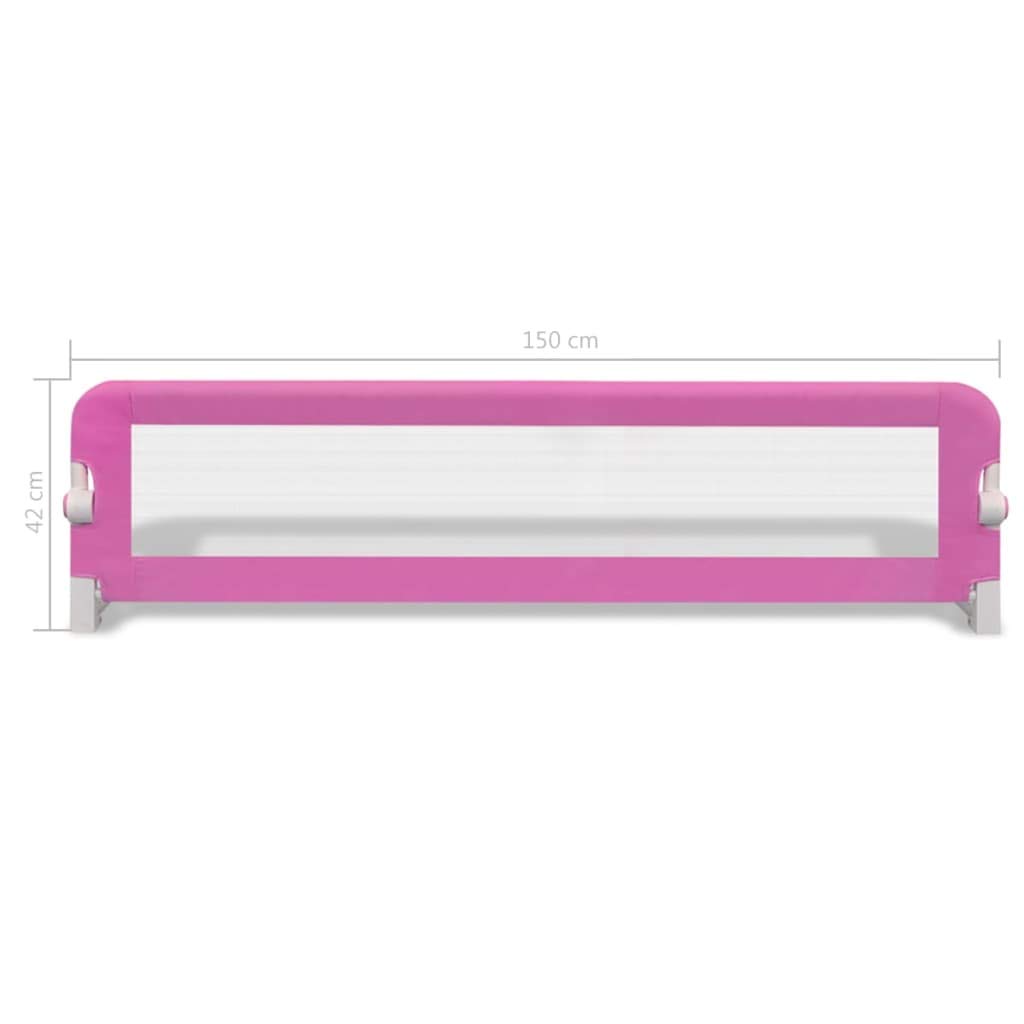 Festnight Barrera de Cama Barrera de Seguridad Infantil para la Cama 150 x 36,5 x 42 cm Rosa