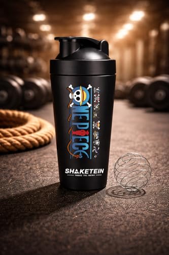 Image of Stainless Steel Gym Shaker Bottle 750ml | Leak Proof Protein Mixer Shaker | BPA Free | Metal Sports Water Bottle for Gym, Workout & Fitness (Anime-29-BLACK)